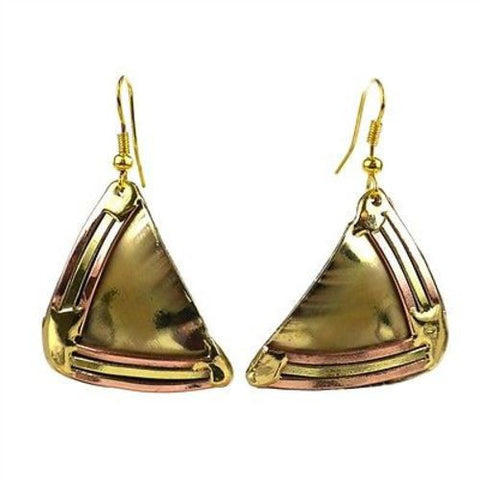 Copper Directions Brass Earrings - Brass Images (E)