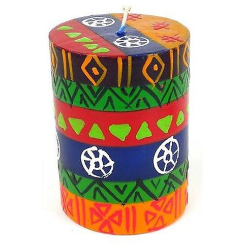 Single Boxed Hand-Painted Pillar Candle - Shahida Design - Nobunto