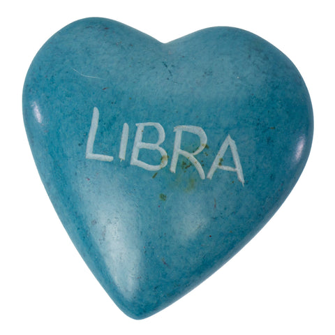 Zodiac Soapstone Hearts, Pack of 5: LIBRA