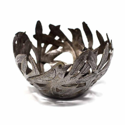 Small Decorative Bird Metal Bowl